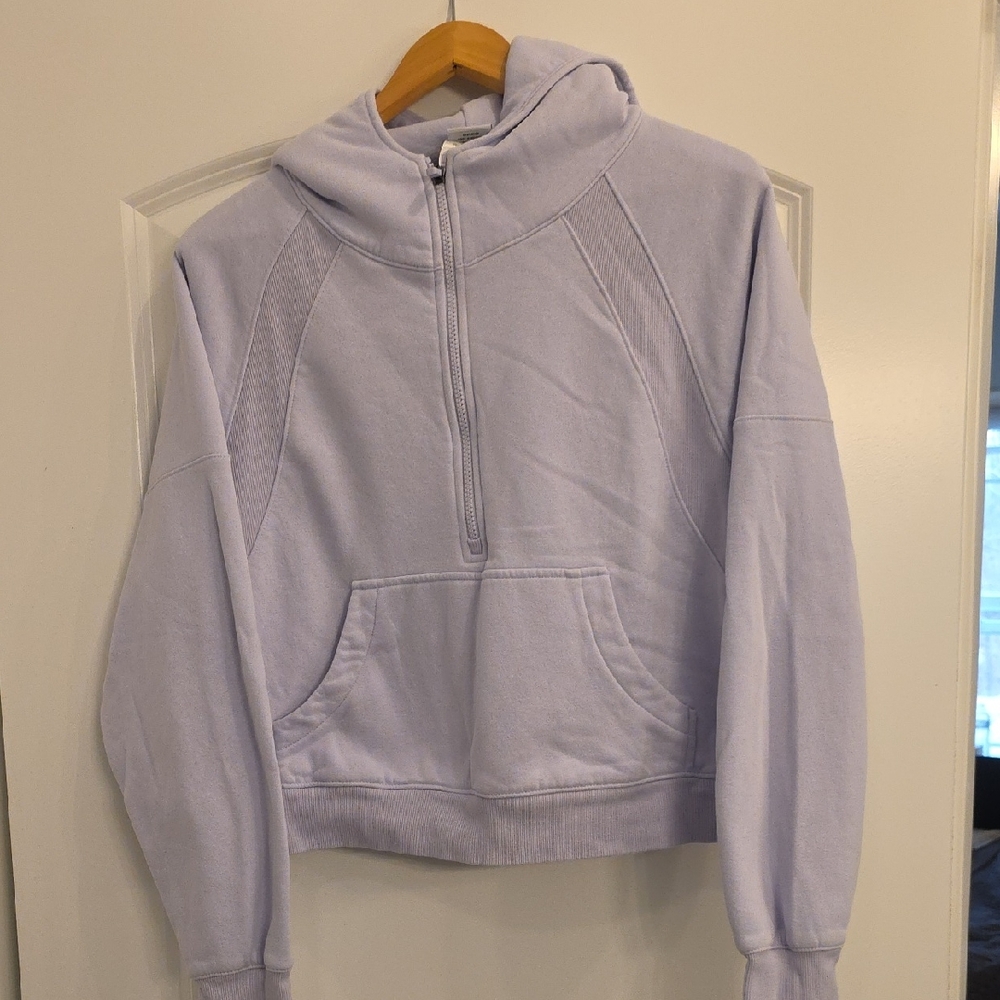 Varsity Light Lavender Half-Zip Hoodie